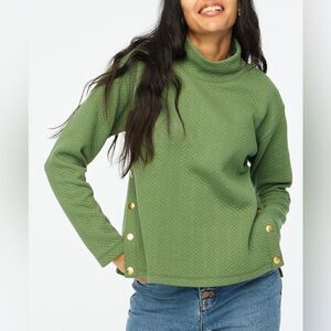 NWT J. Crew Quilted Mockneck Sweater Size S